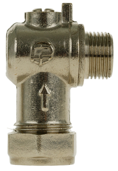 FLAT FACED ANGLED ISO VALVE 15MM X 3/8 INCH