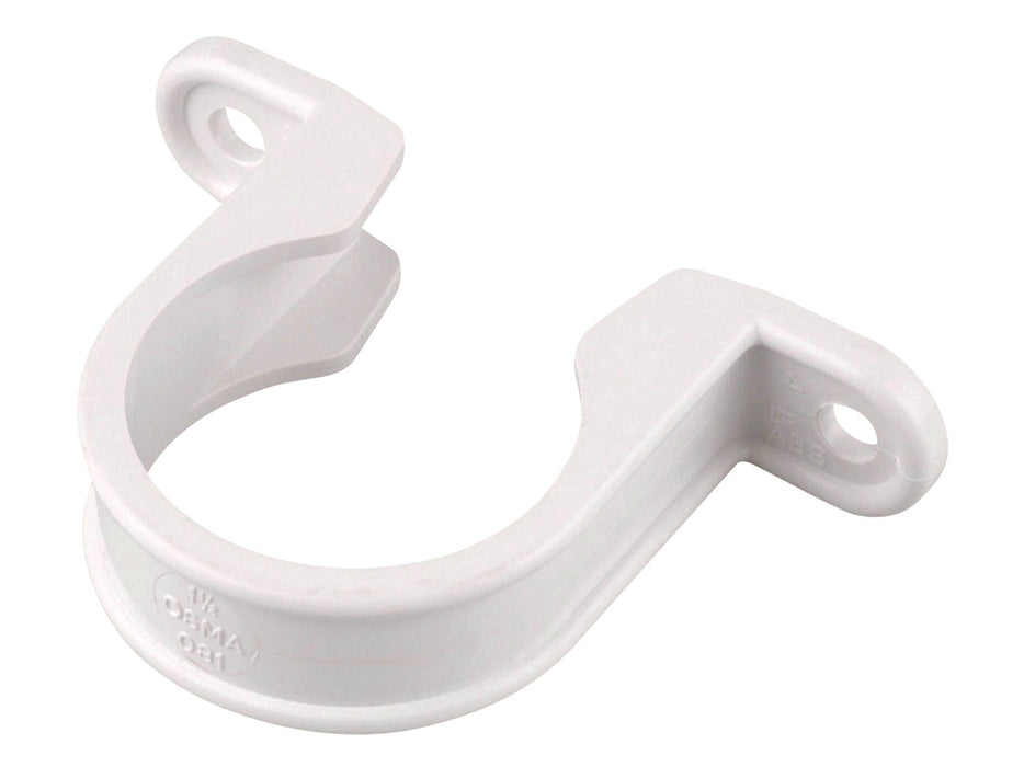 POLY 40MM ABS PIPE CLIP WHT