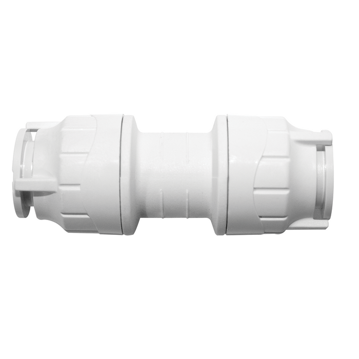 POLYFIT 15MM STRAIGHT COUPLER WHT