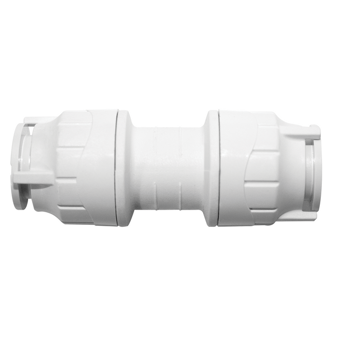 POLYFIT 22MM STRAIGHT COUPLER WHT