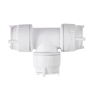 POLY 28MM POLYFIT EQUAL TEE WHT